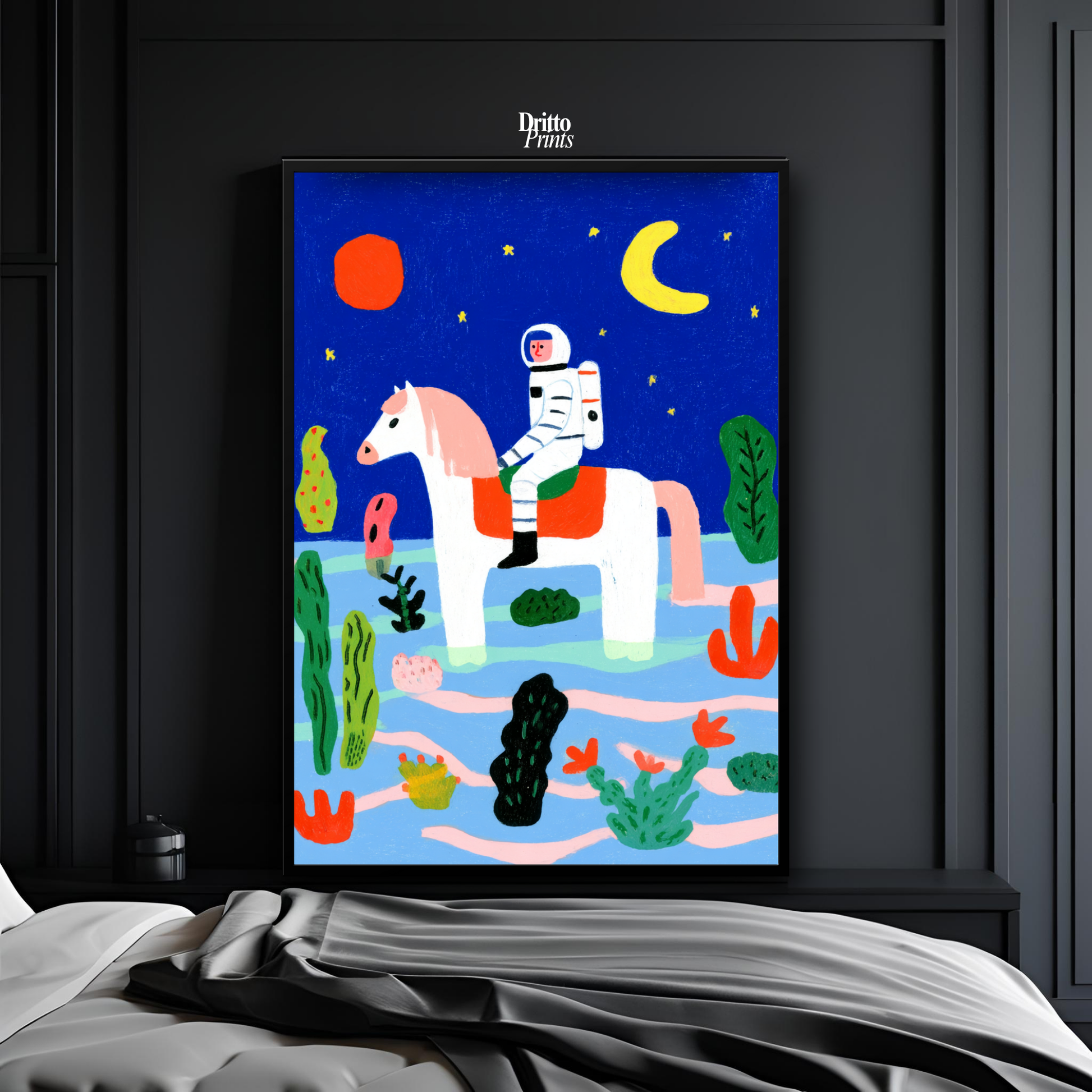 (FD42) Ghost Rider of the Midnight Tides – Framed Matte Paper Poster