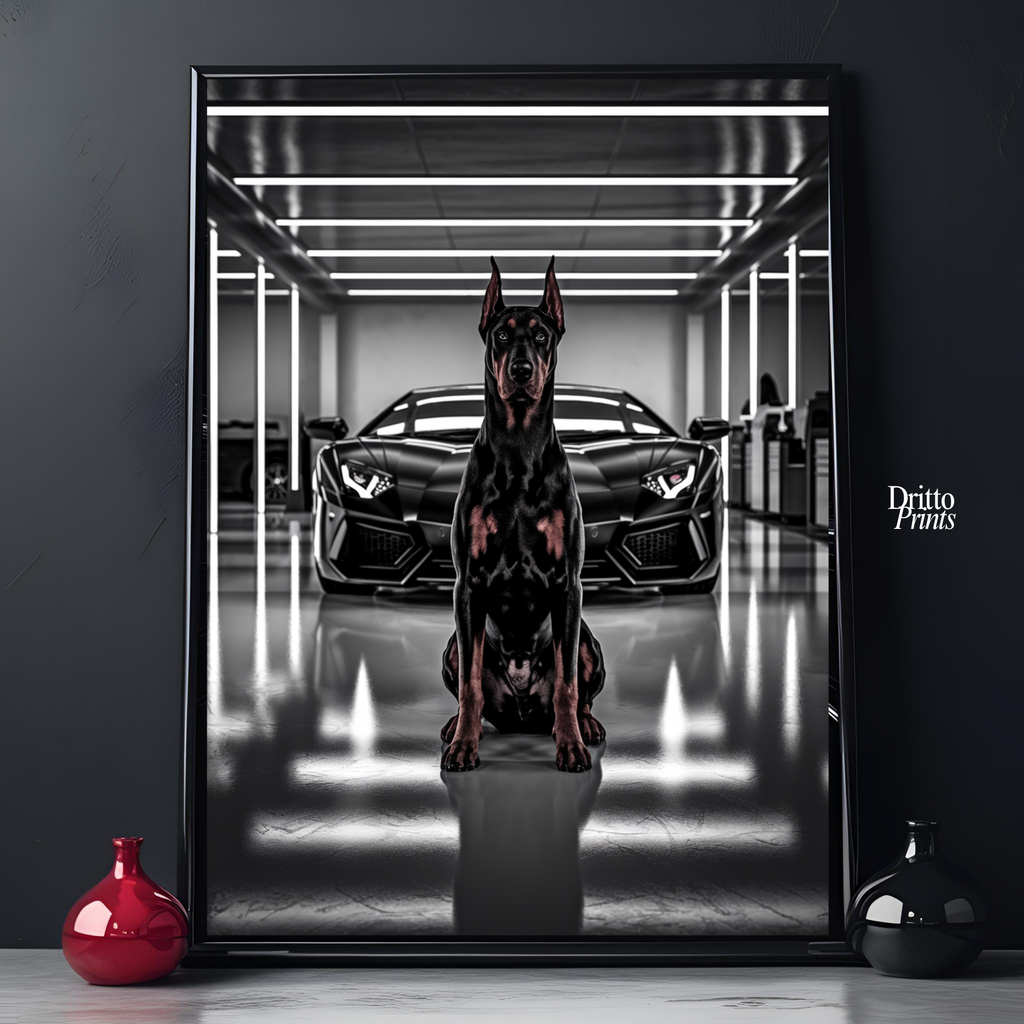 (FD5) Black Panther and Leopard – Silent Royals Framed matte paper poster