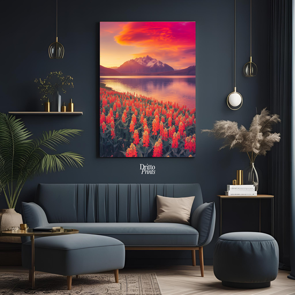 (CF3) Golden Hour Symphony - Framed canvas