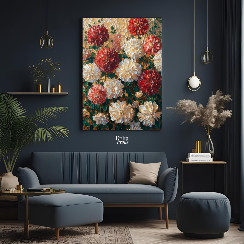 (CF2) Floral Symphony - Framed canvas