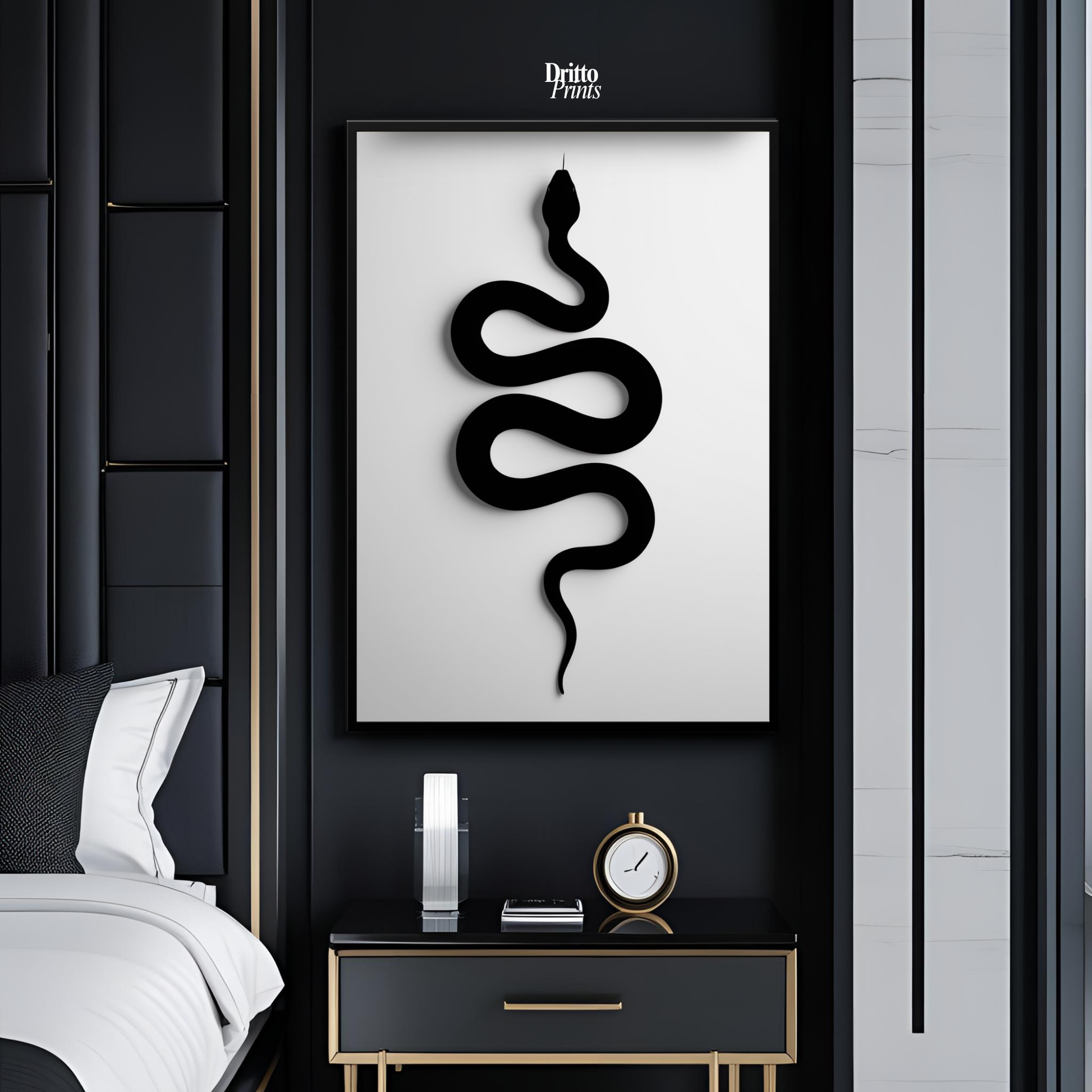 (FD34) Serpent Grace - Framed matte paper poster