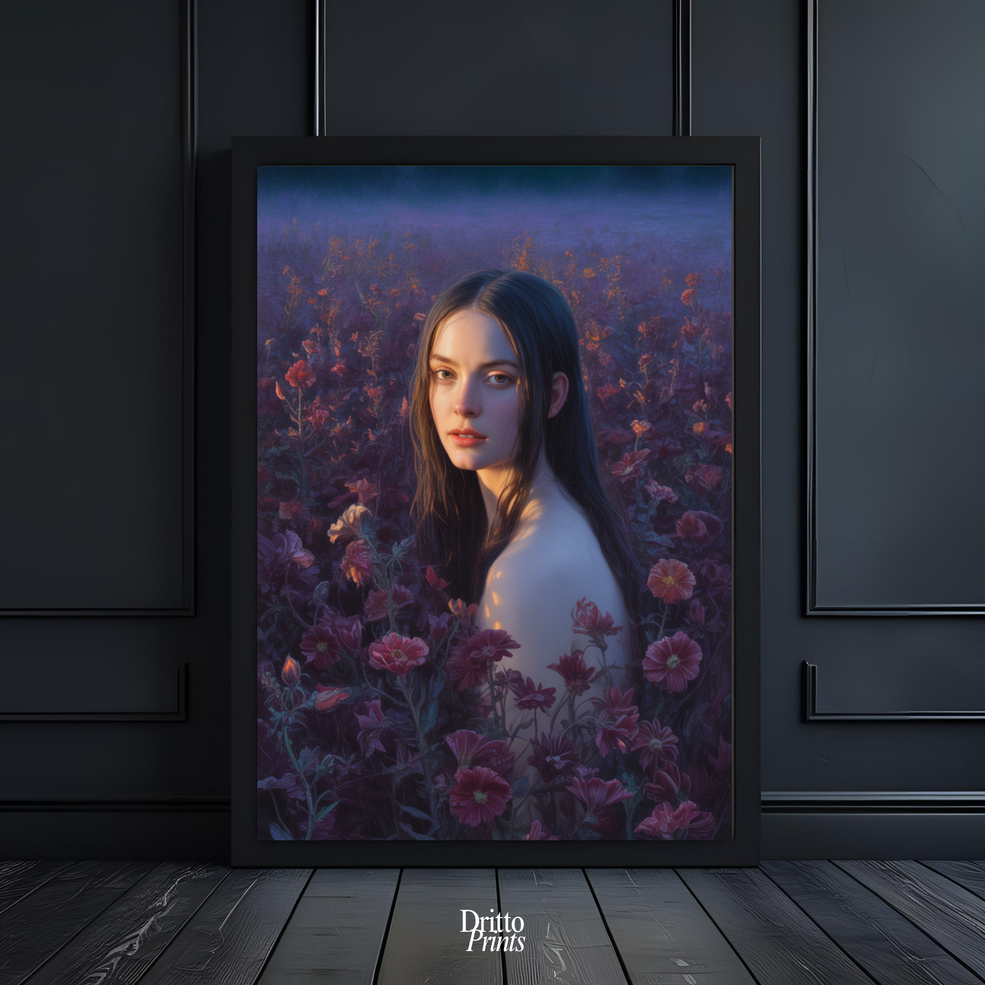 (FD21) Eclipsed in Bloom - Framed matte paper poster