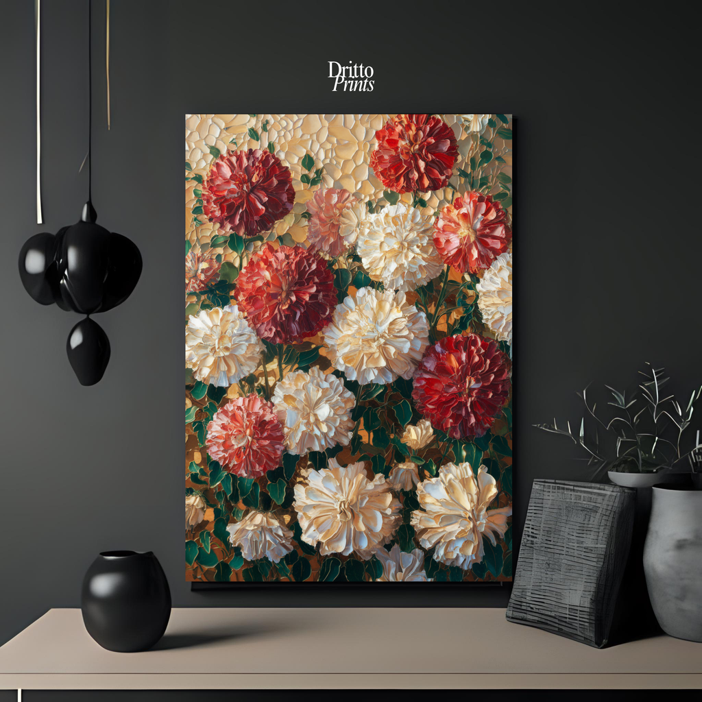 (CF2) Floral Symphony - Framed canvas