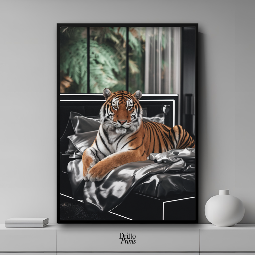 (FD3) A Majestic Tiger Luxe - Framed matte paper poster