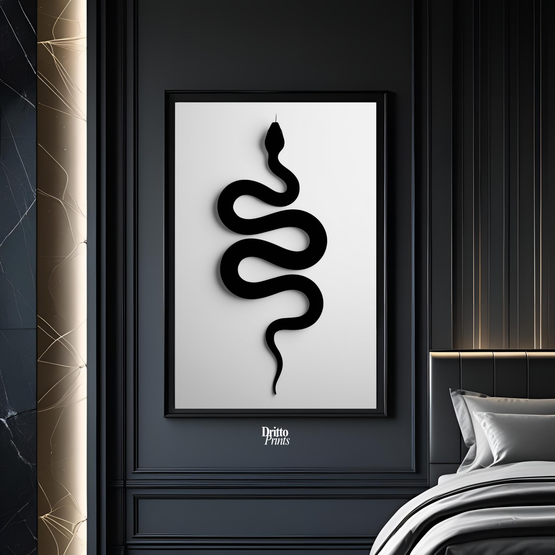 (FD34) Serpent Grace - Framed matte paper poster
