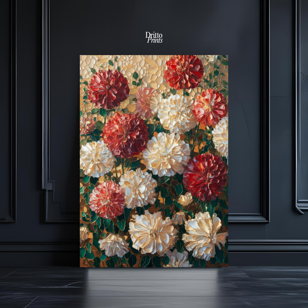(CF2) Floral Symphony - Framed canvas