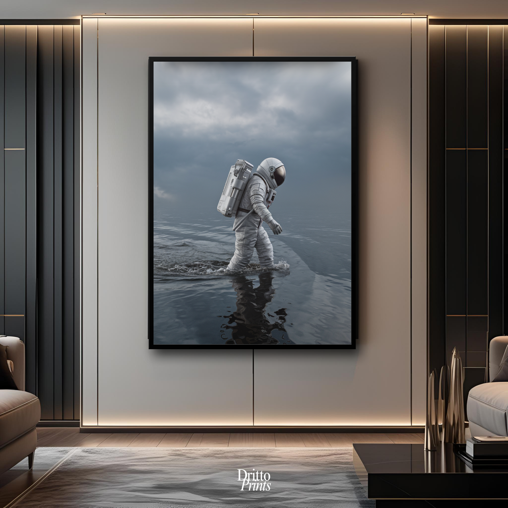 (FD25) Astronaut in Echo - Framed matte paper poster
