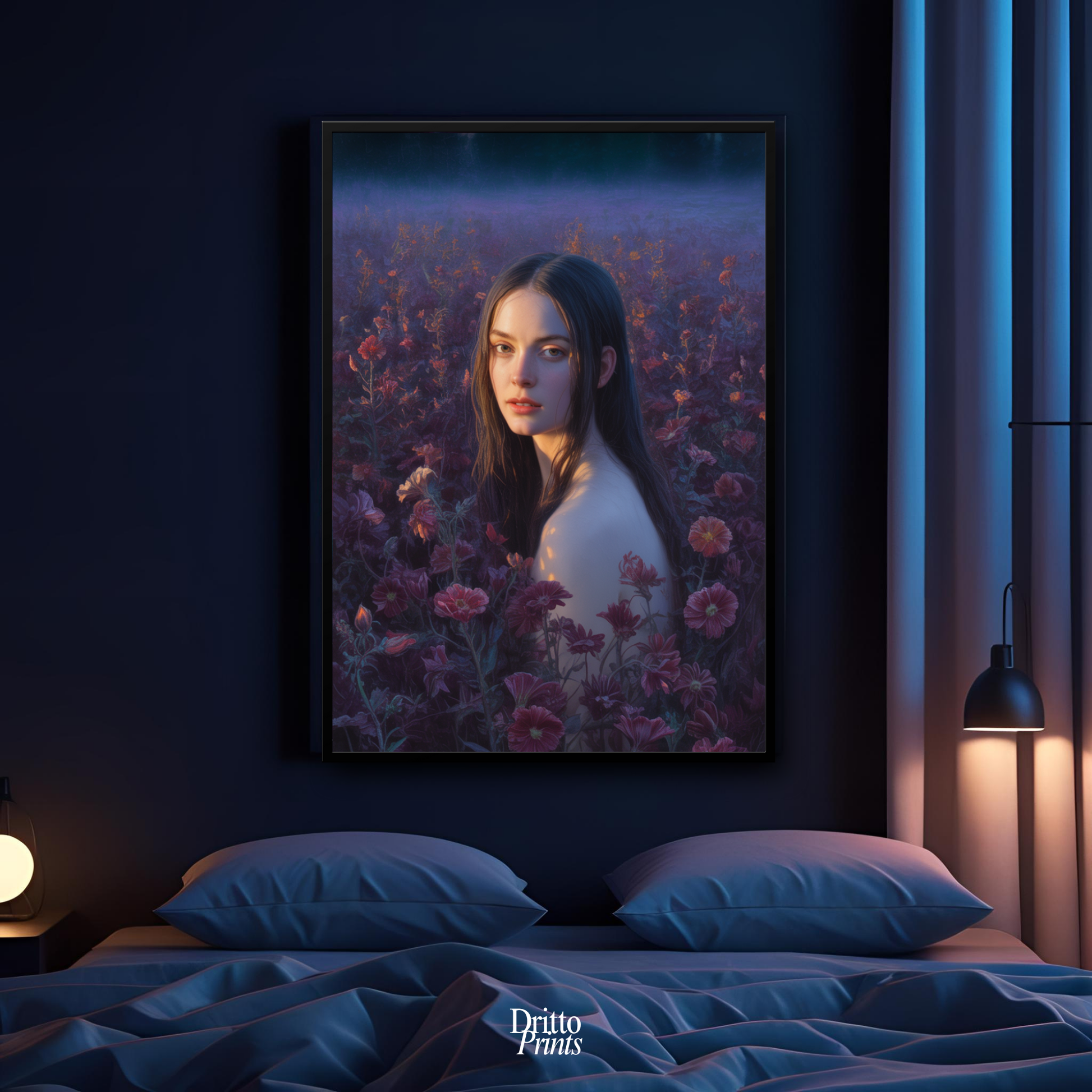 (FD21) Eclipsed in Bloom - Framed matte paper poster