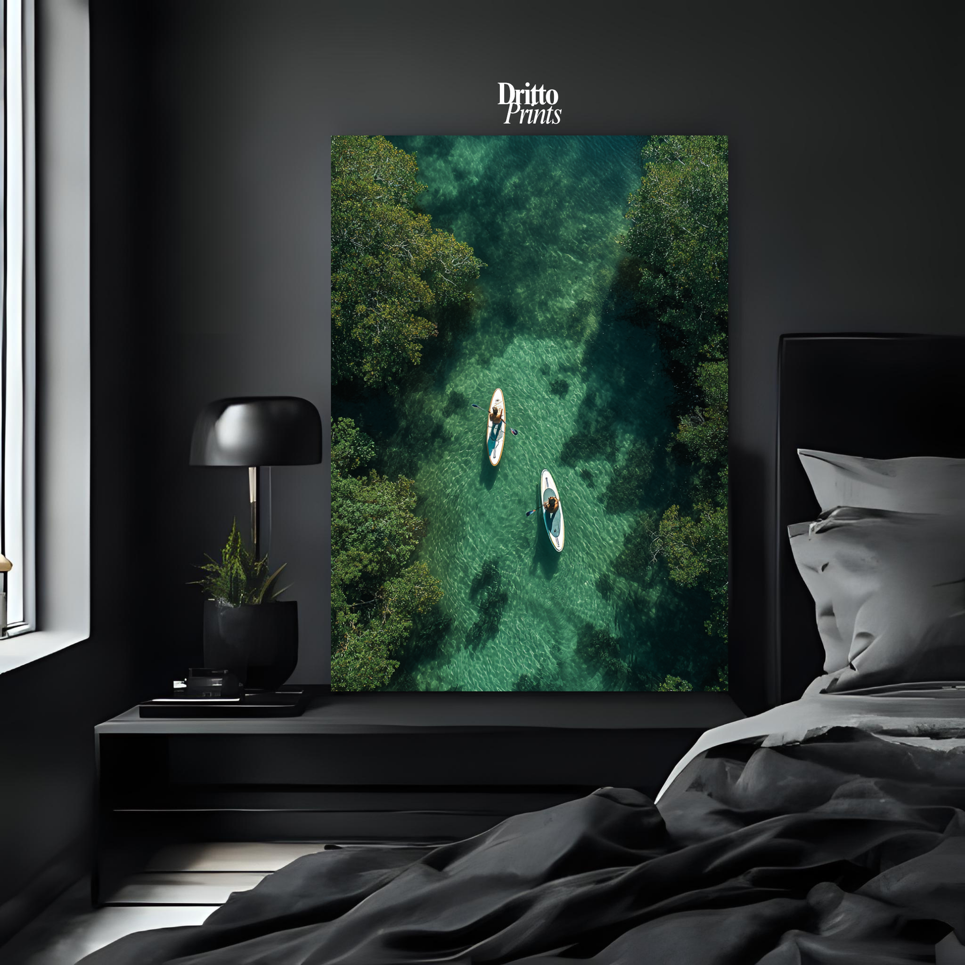 (PD25) Paddleboard Serenity – Florida from Above Poster
