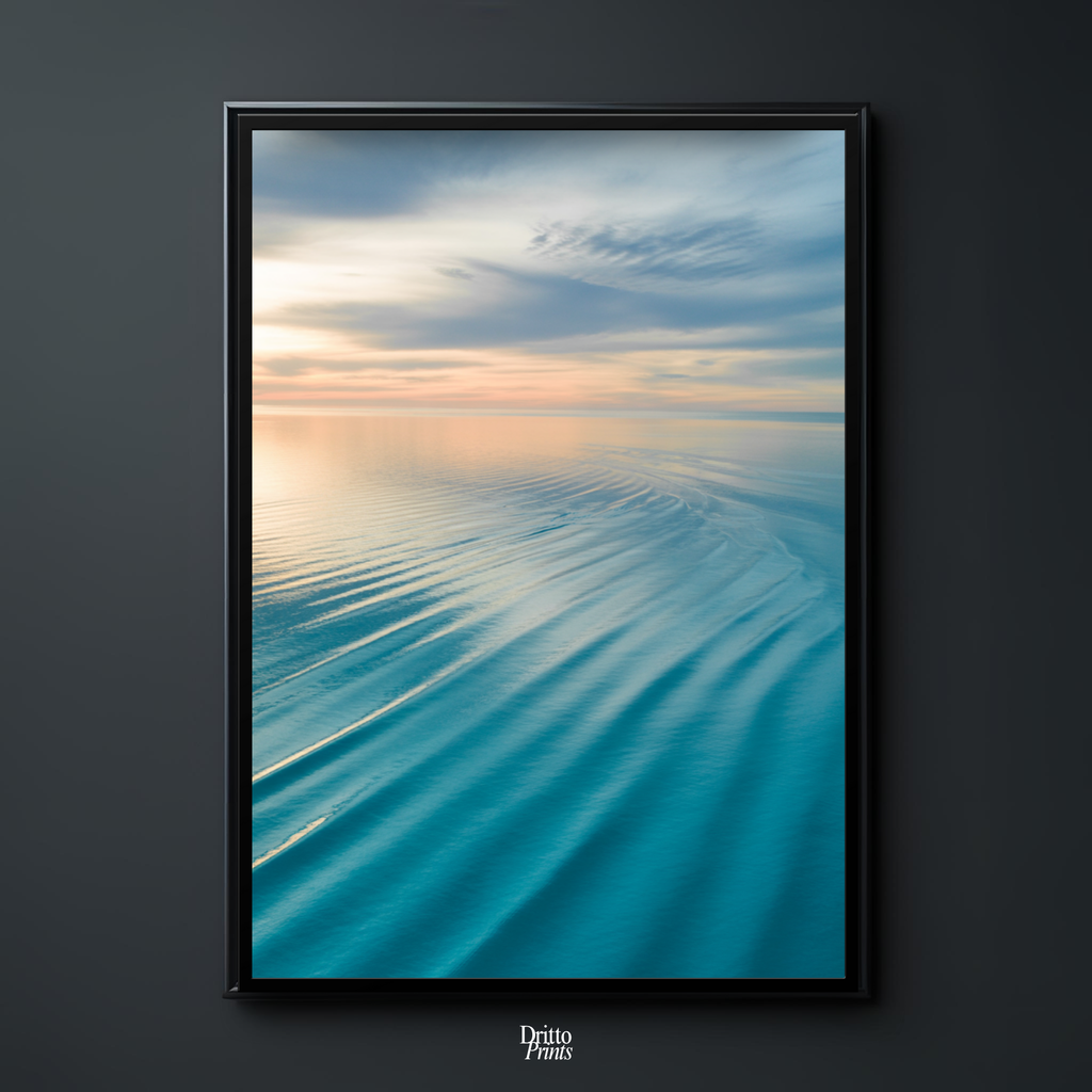 (FD16) Ocean in Pastel - Framed matte paper poster