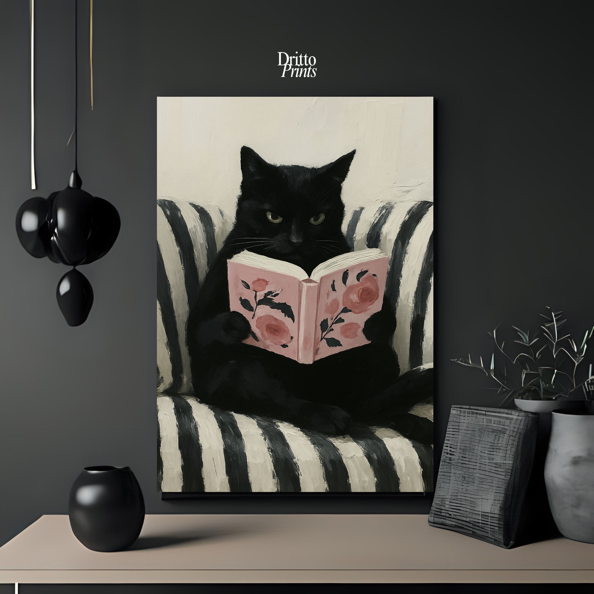 (PD4) The Cat Who Read in Stripes - Poster