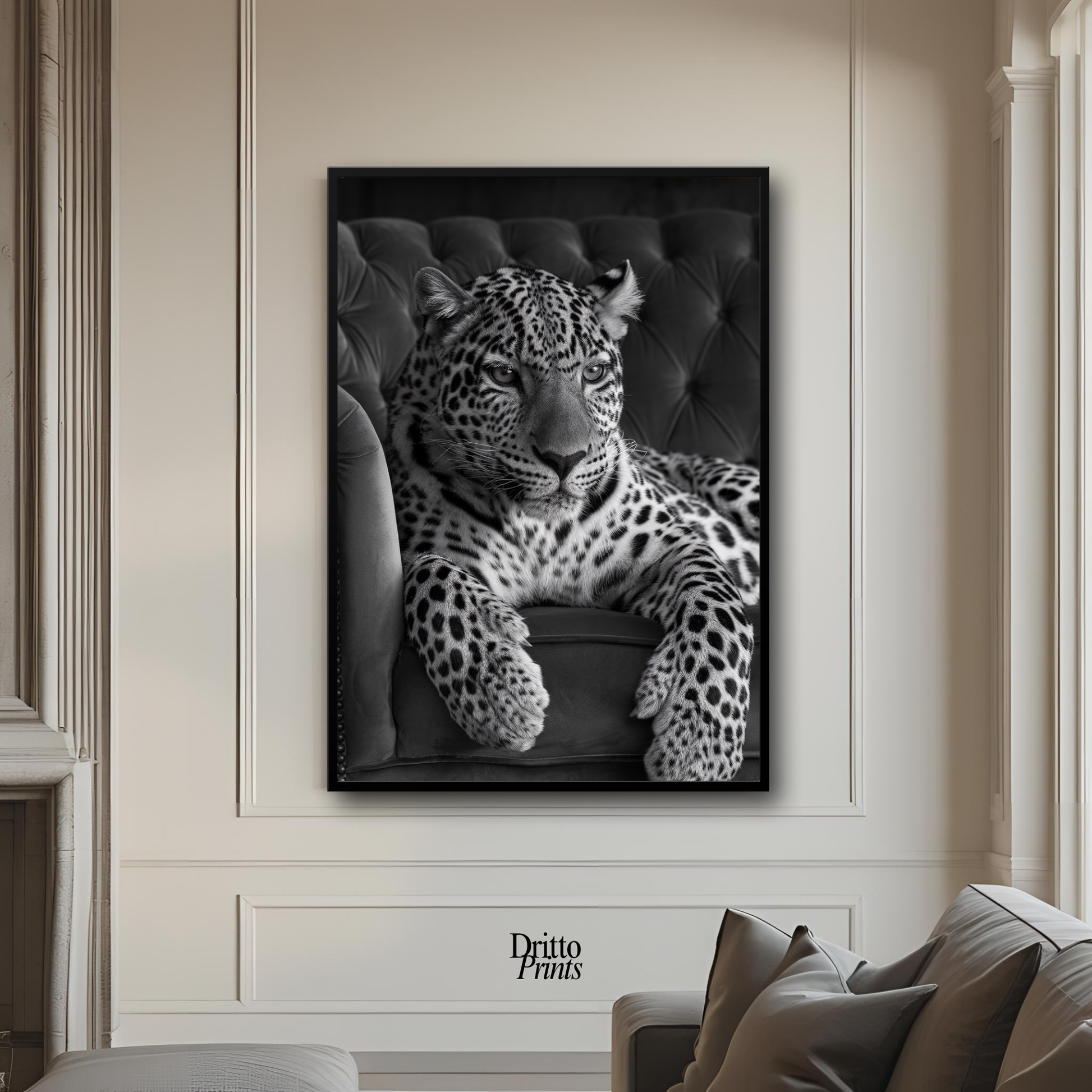 (FD8) The Silent Leopard - Framed matte paper poster