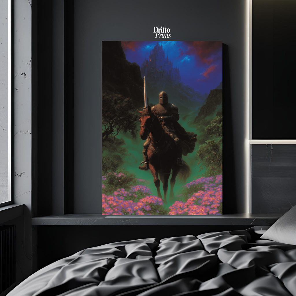 (PD24) Moonlit Bloom: The Knight Among Violets - Poster