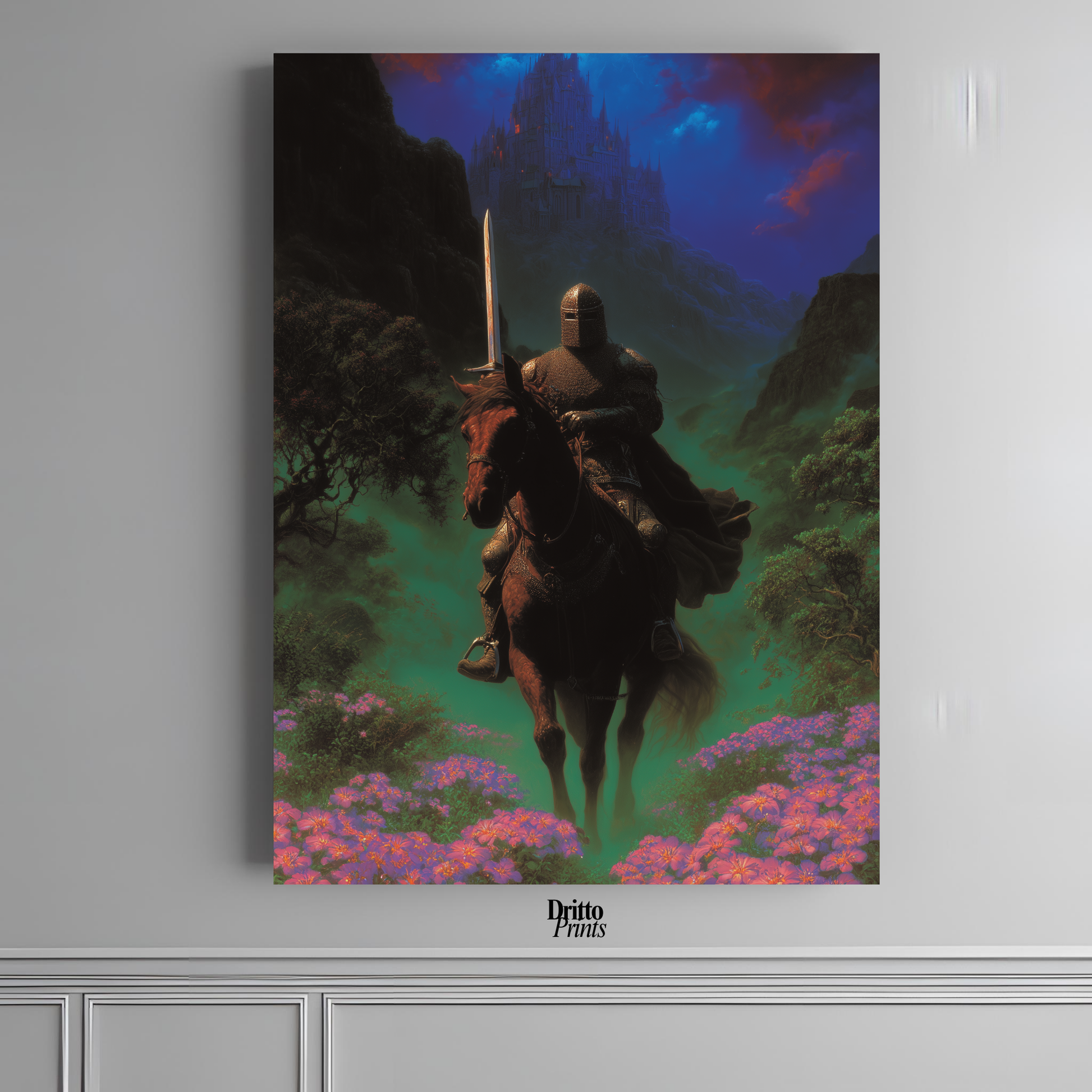 (PD24) Moonlit Bloom: The Knight Among Violets - Poster