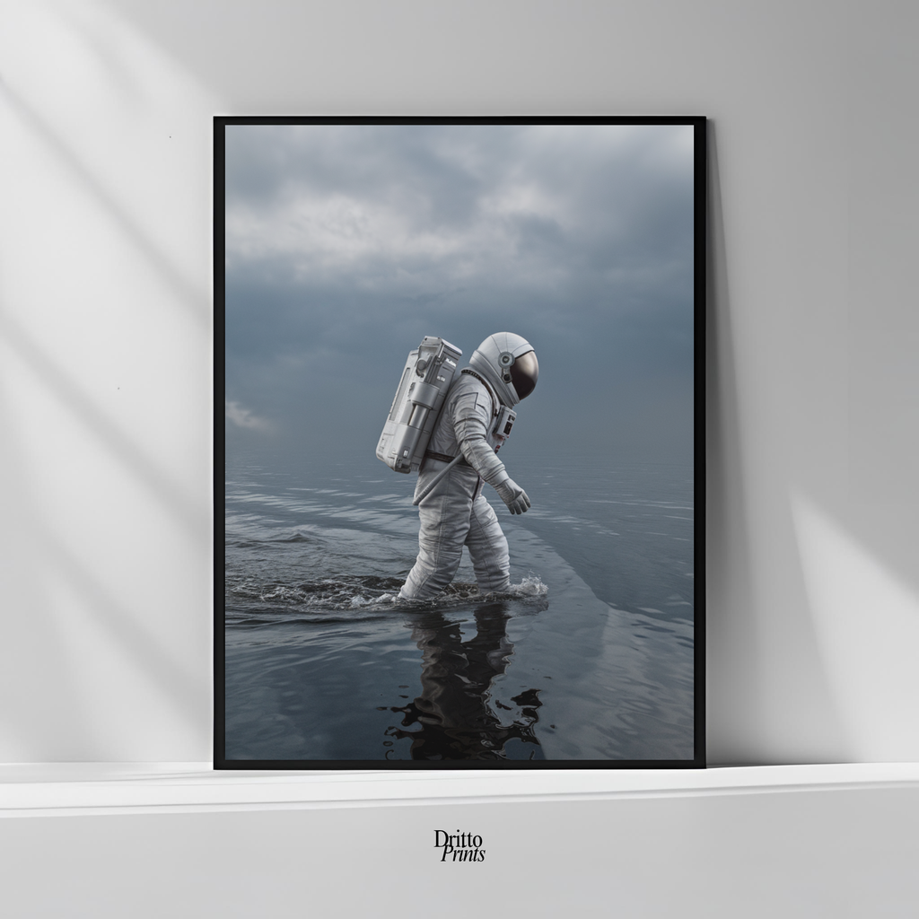 (FD25) Astronaut in Echo - Framed matte paper poster