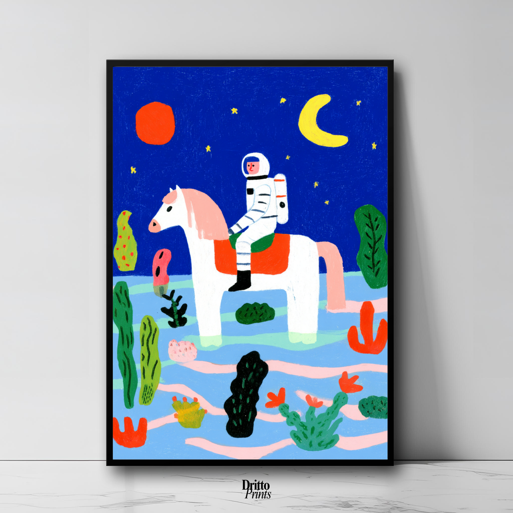 (FD42) Ghost Rider of the Midnight Tides – Framed Matte Paper Poster