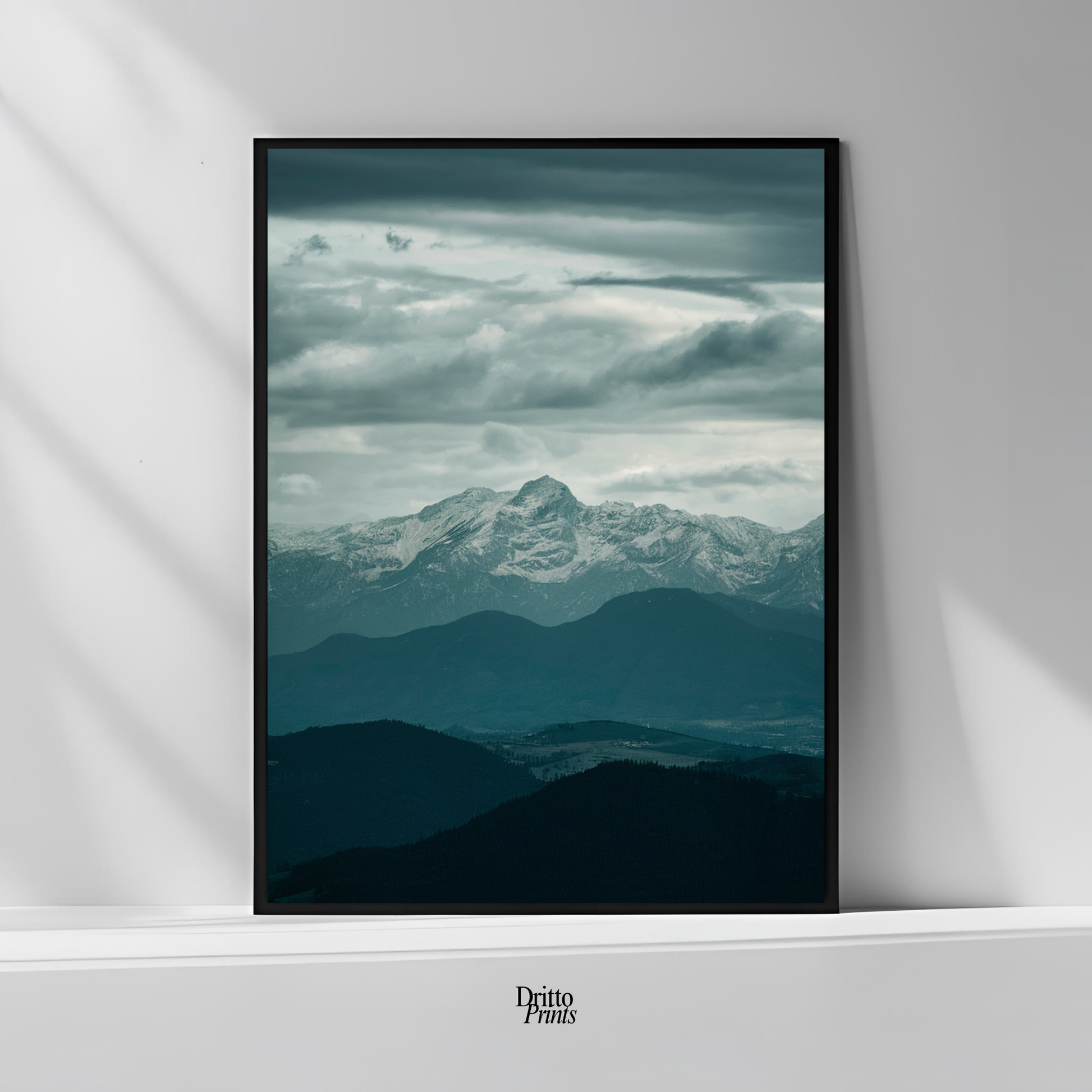 (FD24) Veil of Mountains - Framed matte paper poster
