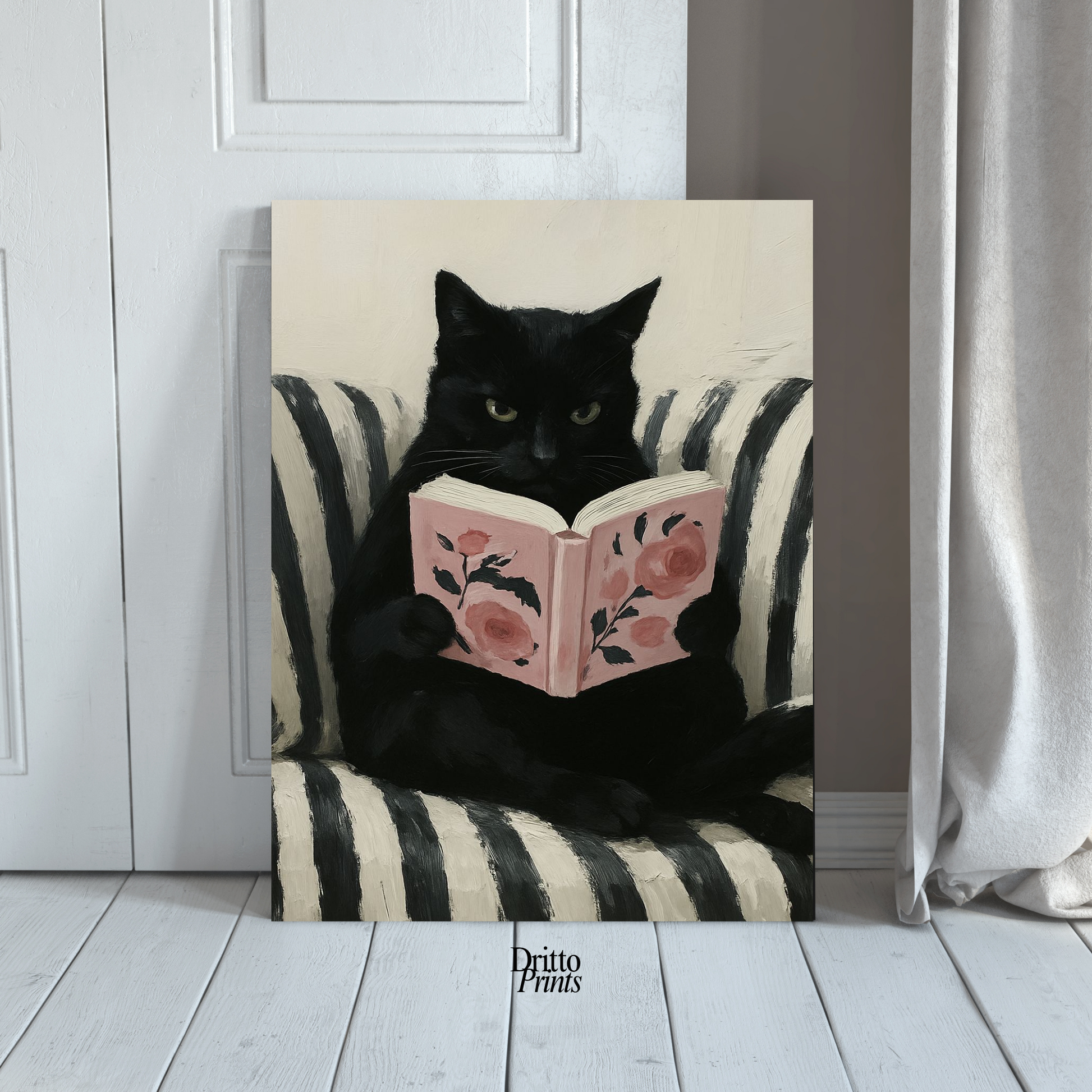 (PD4) The Cat Who Read in Stripes - Poster