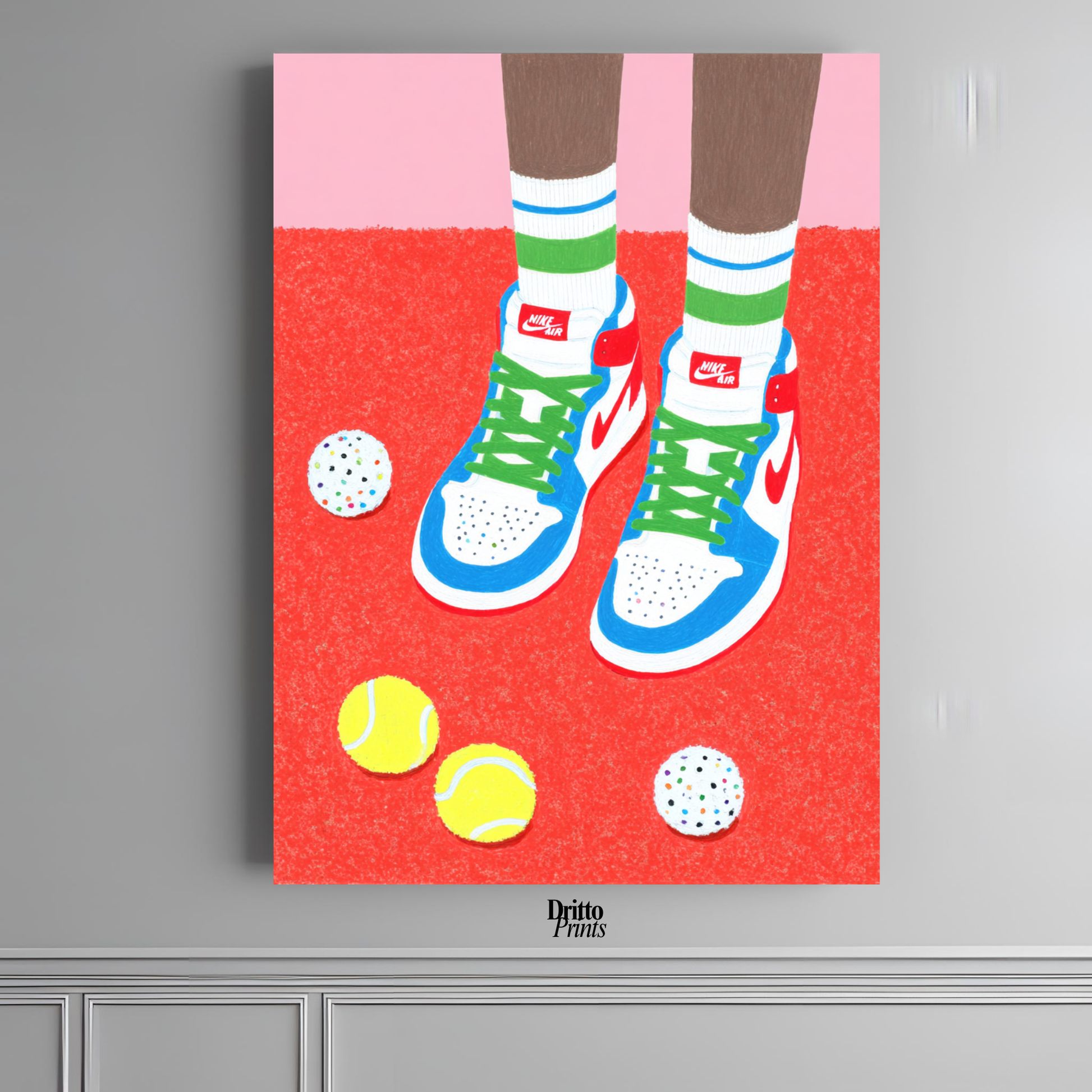 (PD31) Mocha Court Balls Poster