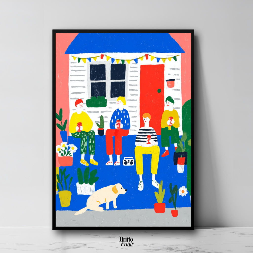 (FD47) Summer Evenings 1984 - Framed matte paper poster