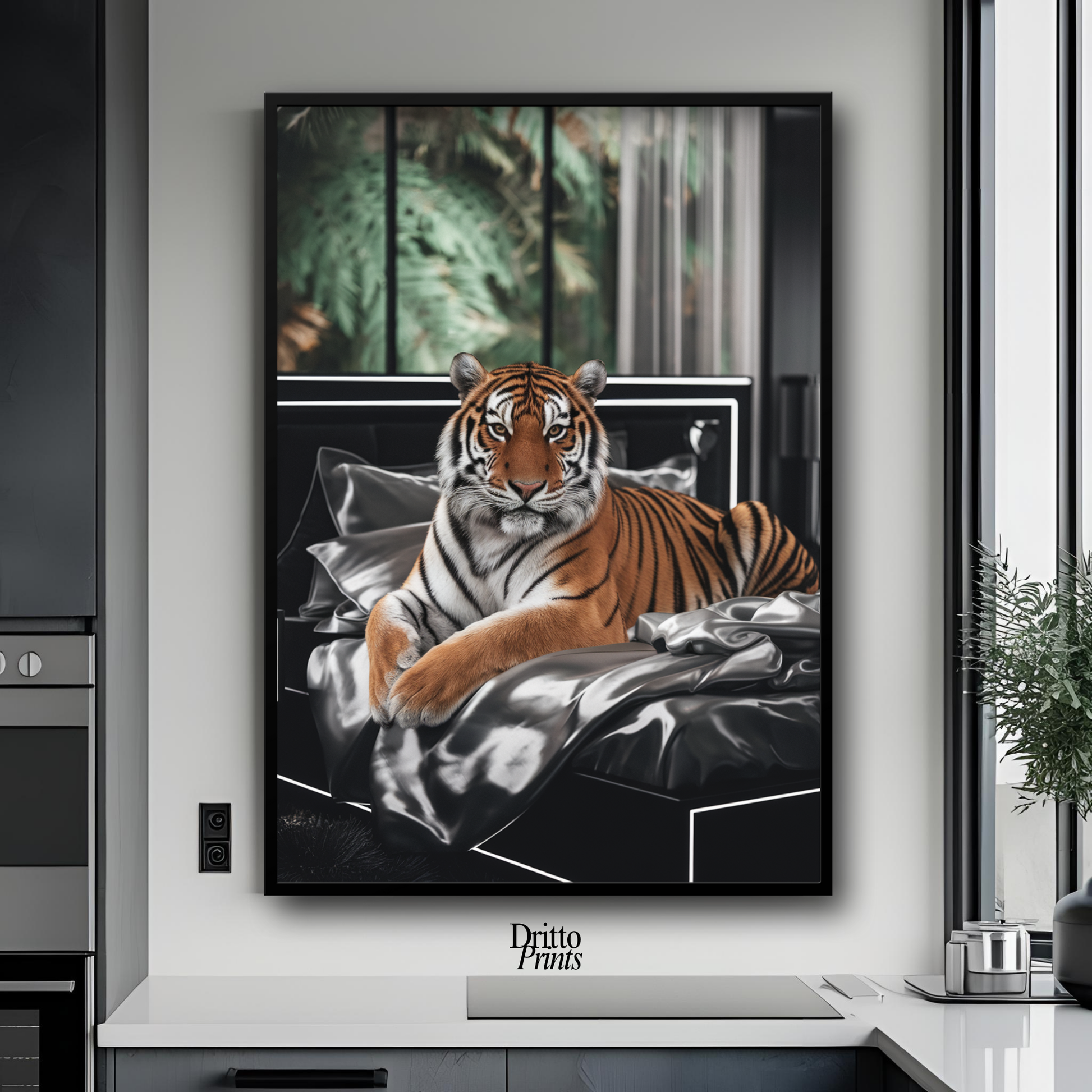 (FD3) A Majestic Tiger Luxe - Framed matte paper poster