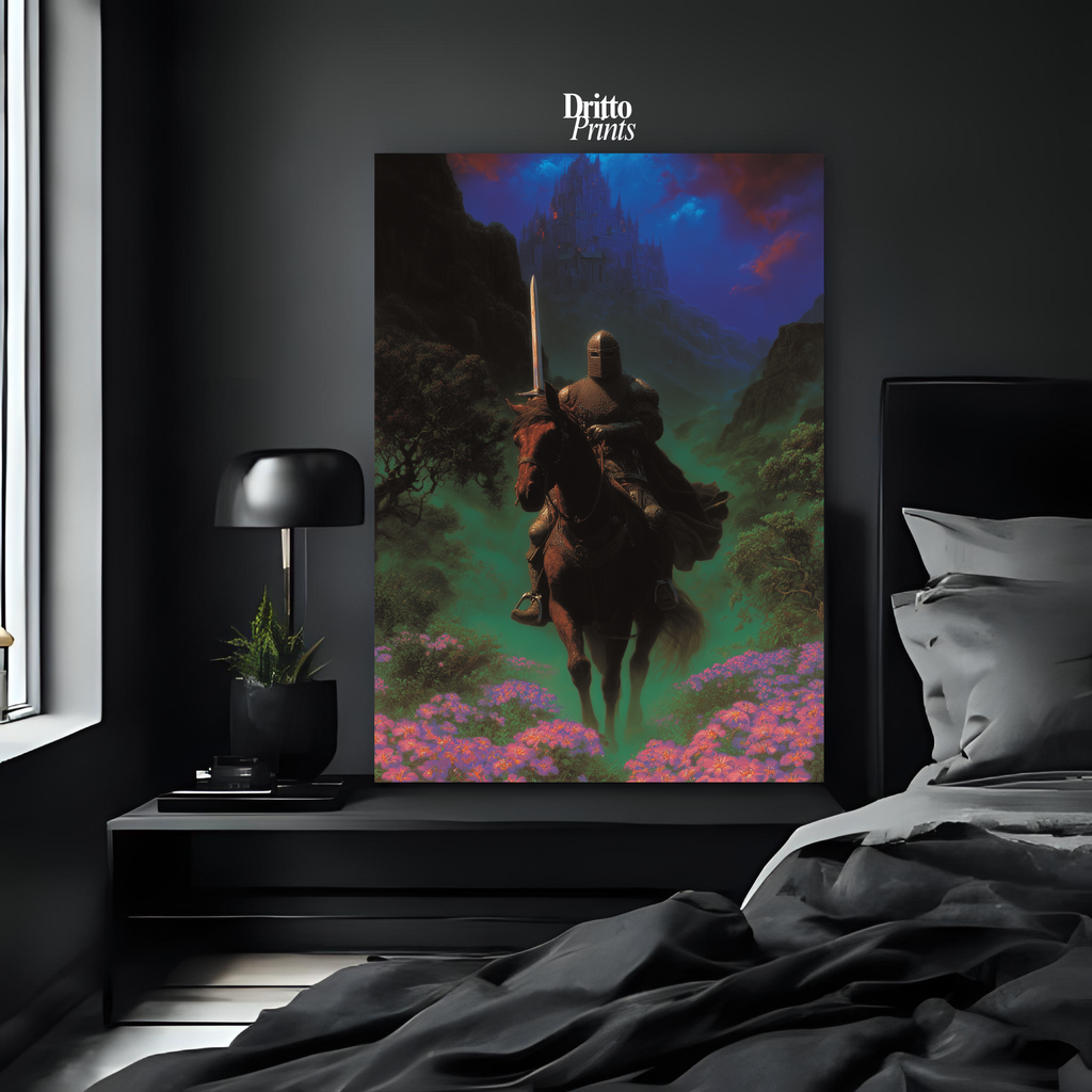(PD24) Moonlit Bloom: The Knight Among Violets - Poster