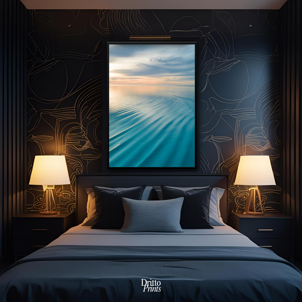 (FD16) Ocean in Pastel - Framed matte paper poster