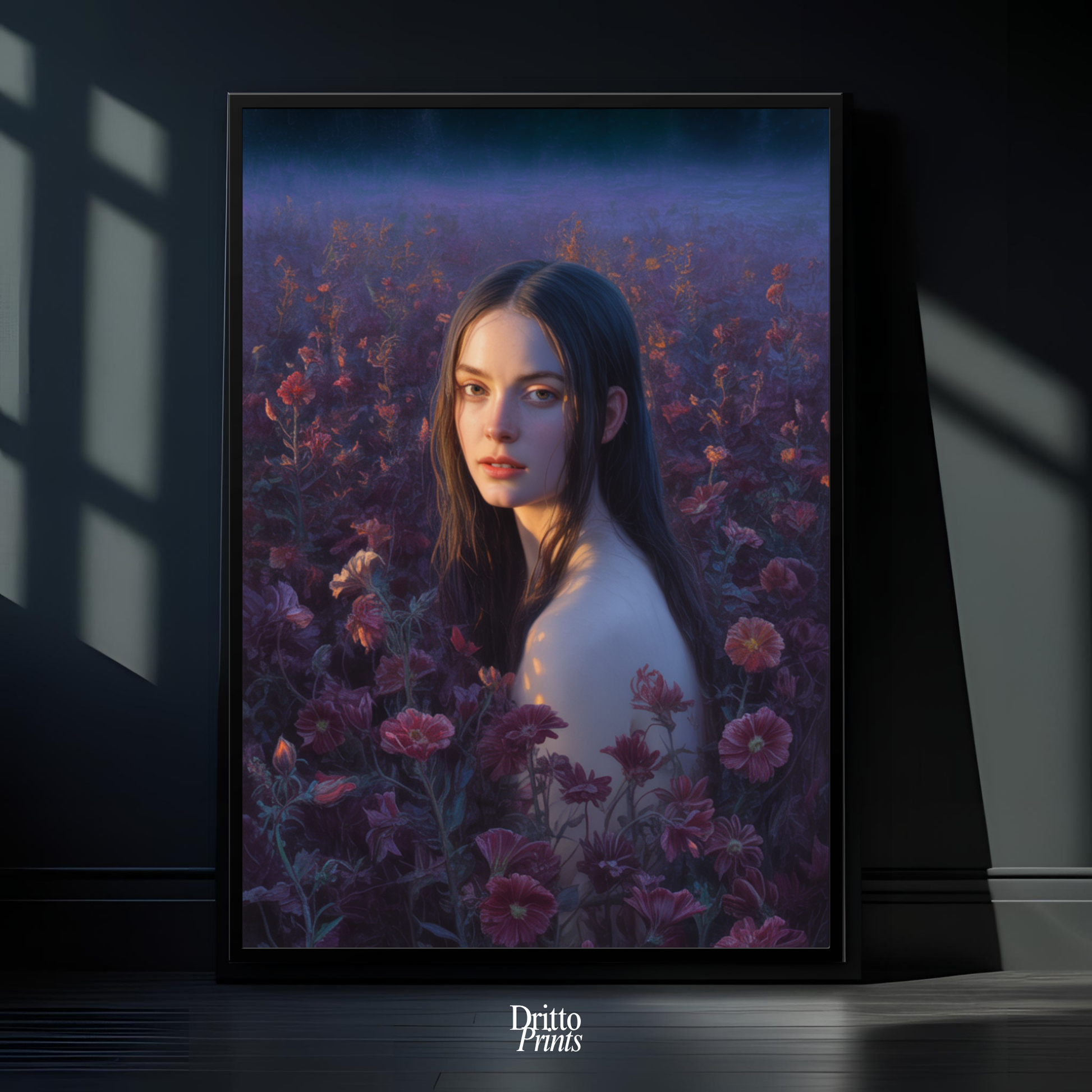 (FD21) Eclipsed in Bloom - Framed matte paper poster