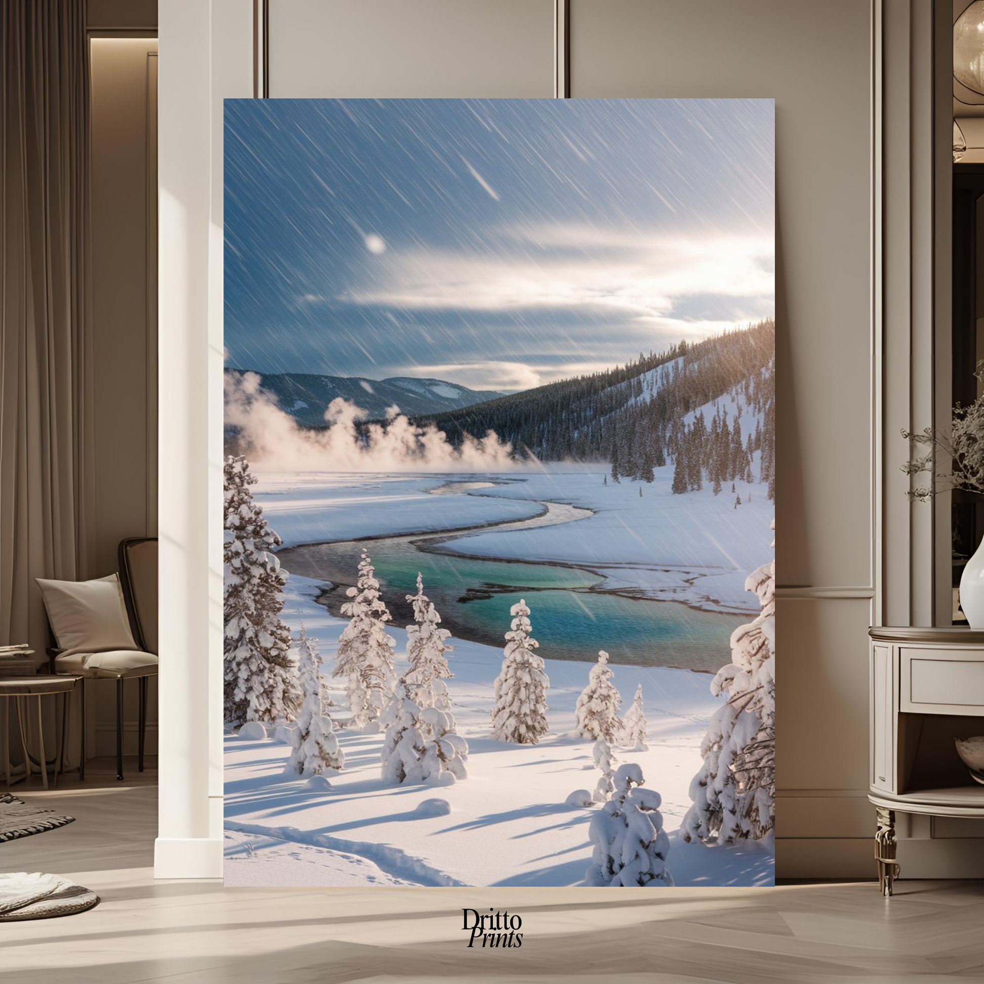 (CD8) Blizzard's Embrace - Yellowstone Winter - Canvas