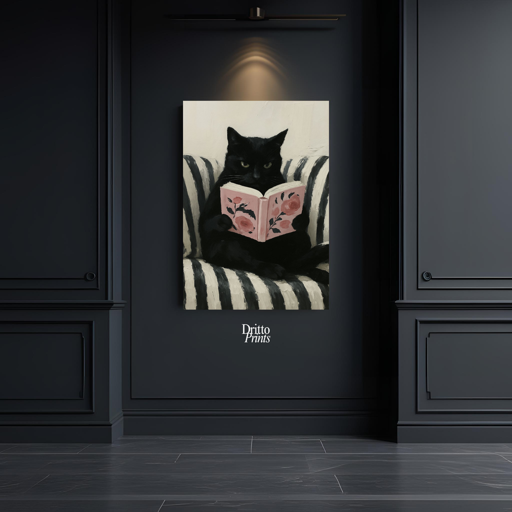 (PD4) The Cat Who Read in Stripes - Poster