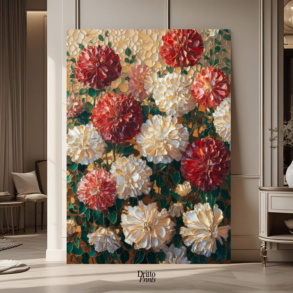 (CF2) Floral Symphony - Framed canvas