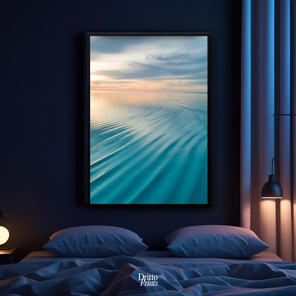(FD16) Ocean in Pastel - Framed matte paper poster