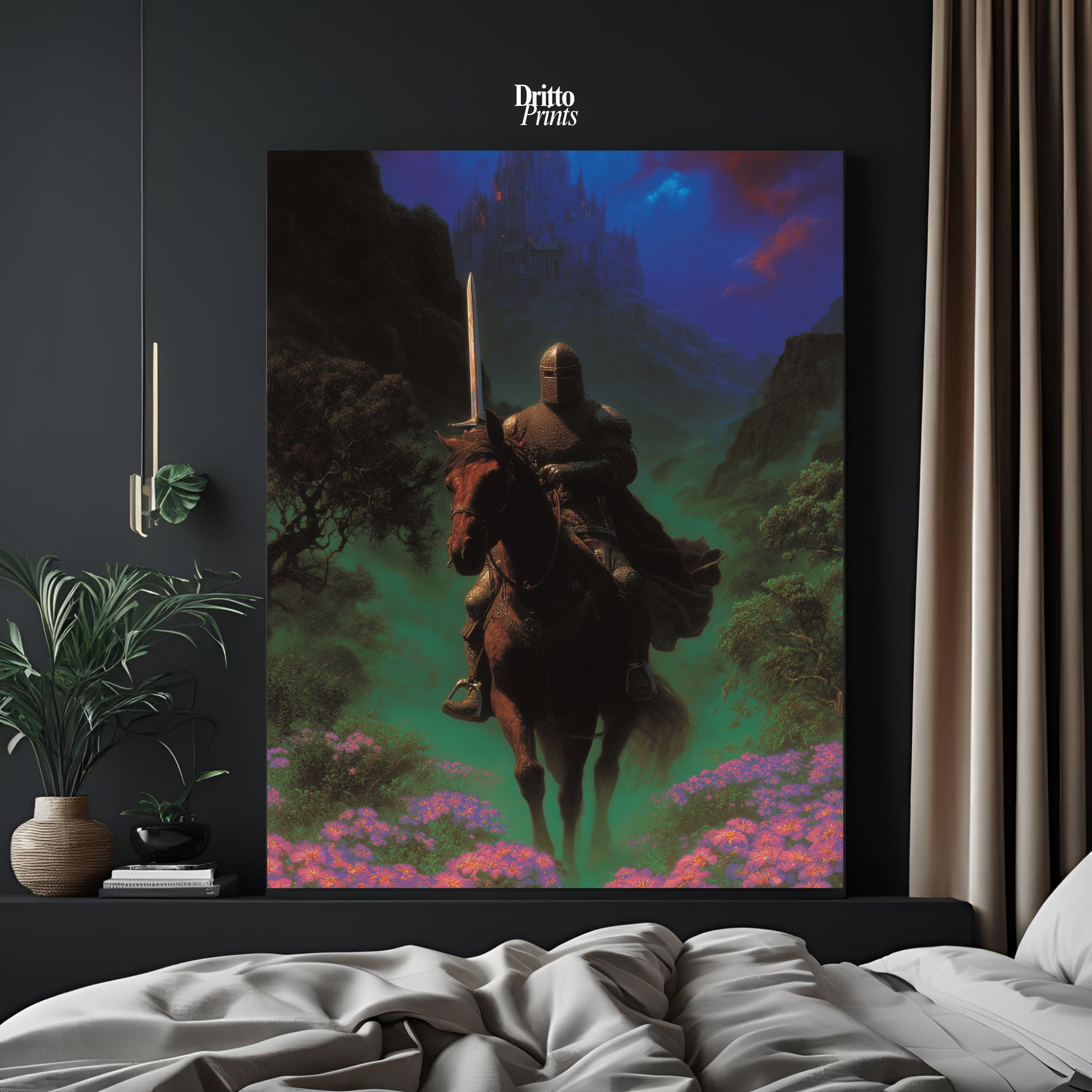 (PD24) Moonlit Bloom: The Knight Among Violets - Poster