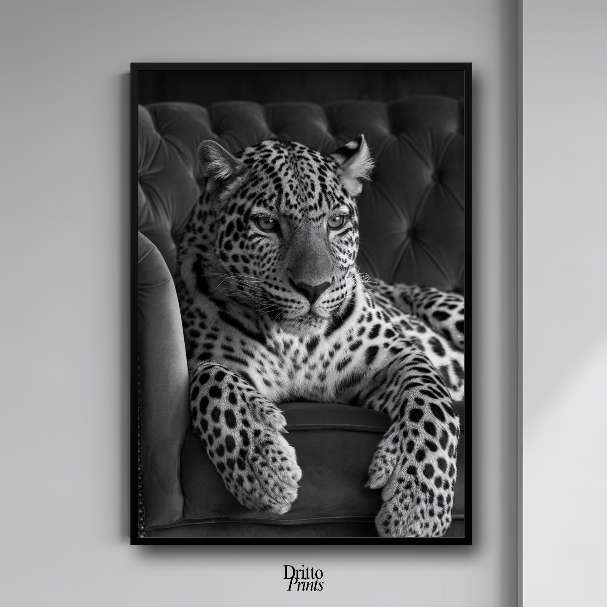 (FD8) The Silent Leopard - Framed matte paper poster