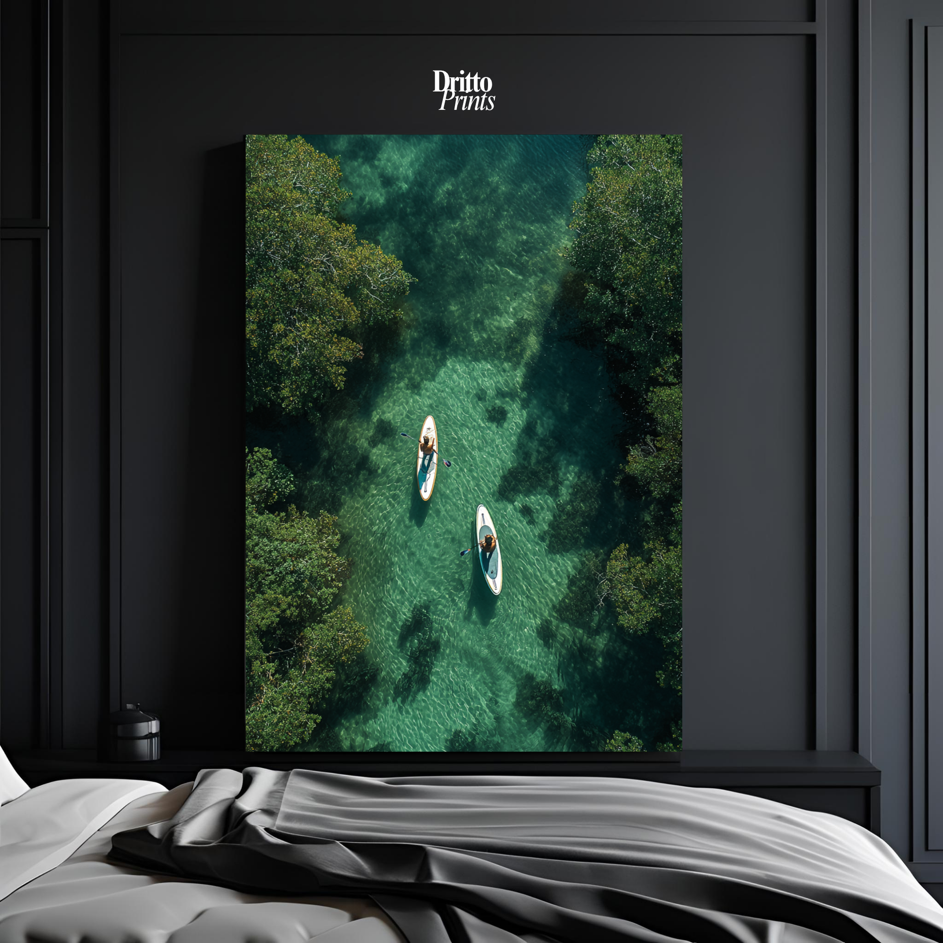 (PD25) Paddleboard Serenity – Florida from Above Poster