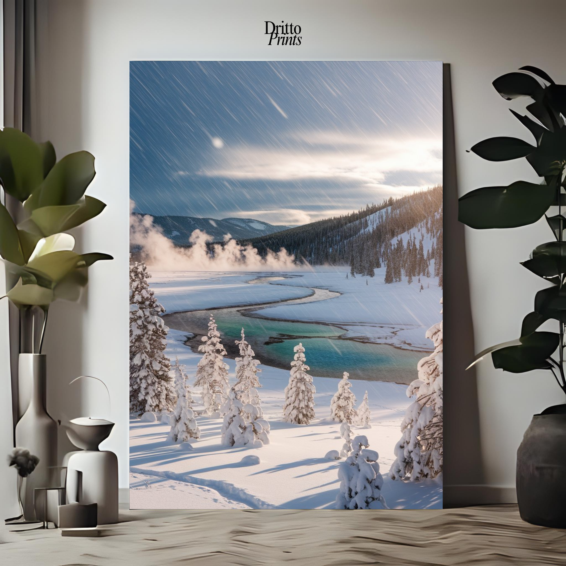 (CD8) Blizzard's Embrace - Yellowstone Winter - Canvas