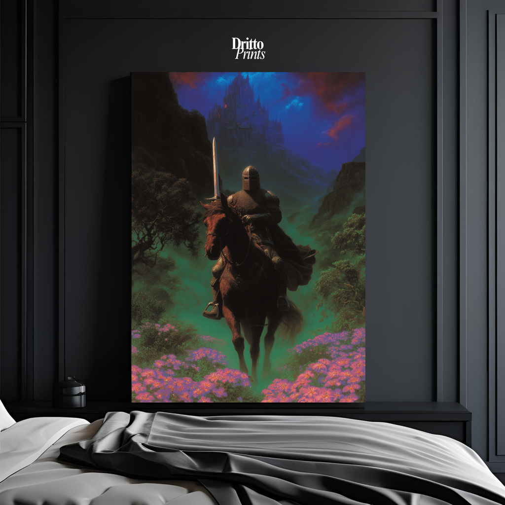 (PD24) Moonlit Bloom: The Knight Among Violets - Poster