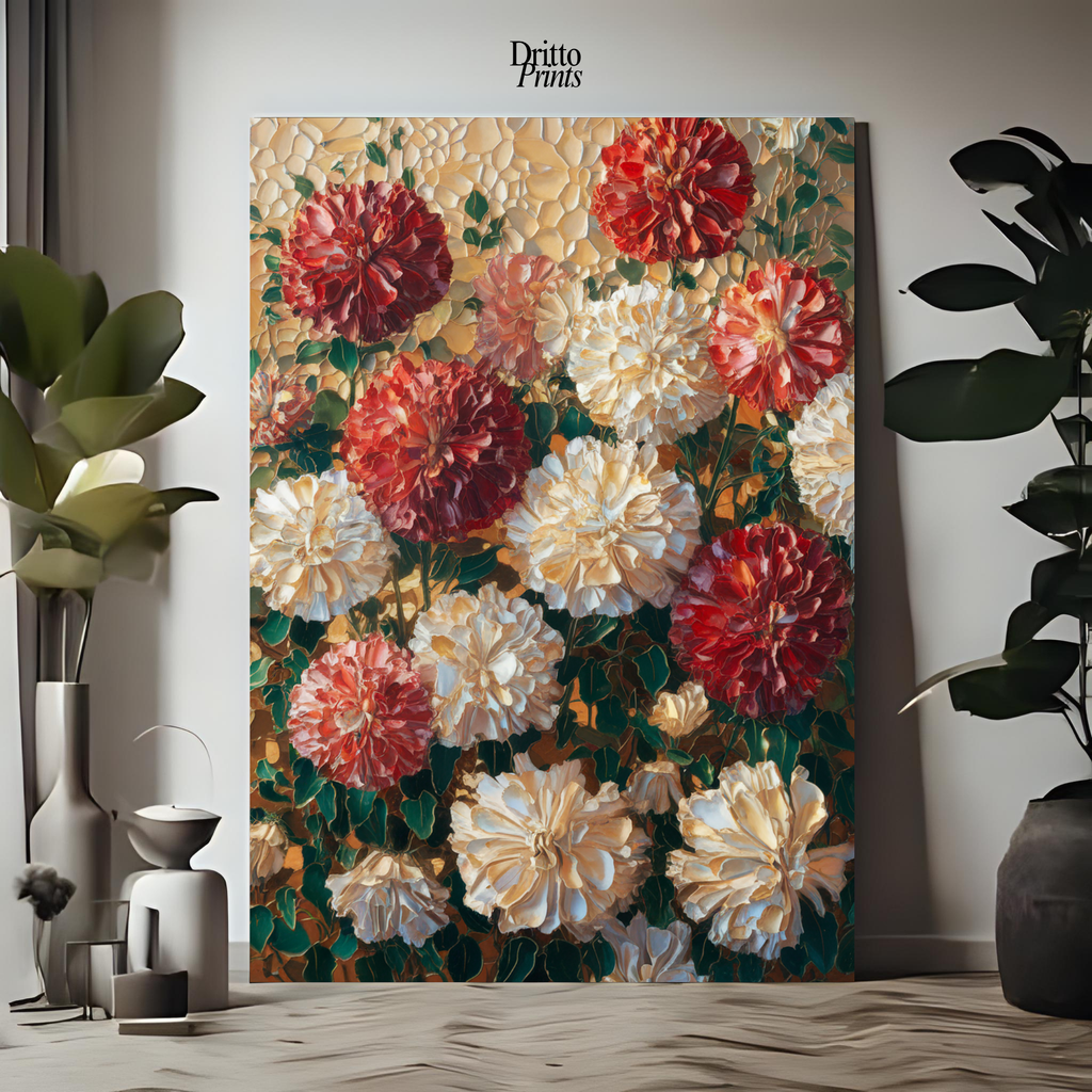 (CF2) Floral Symphony - Framed canvas