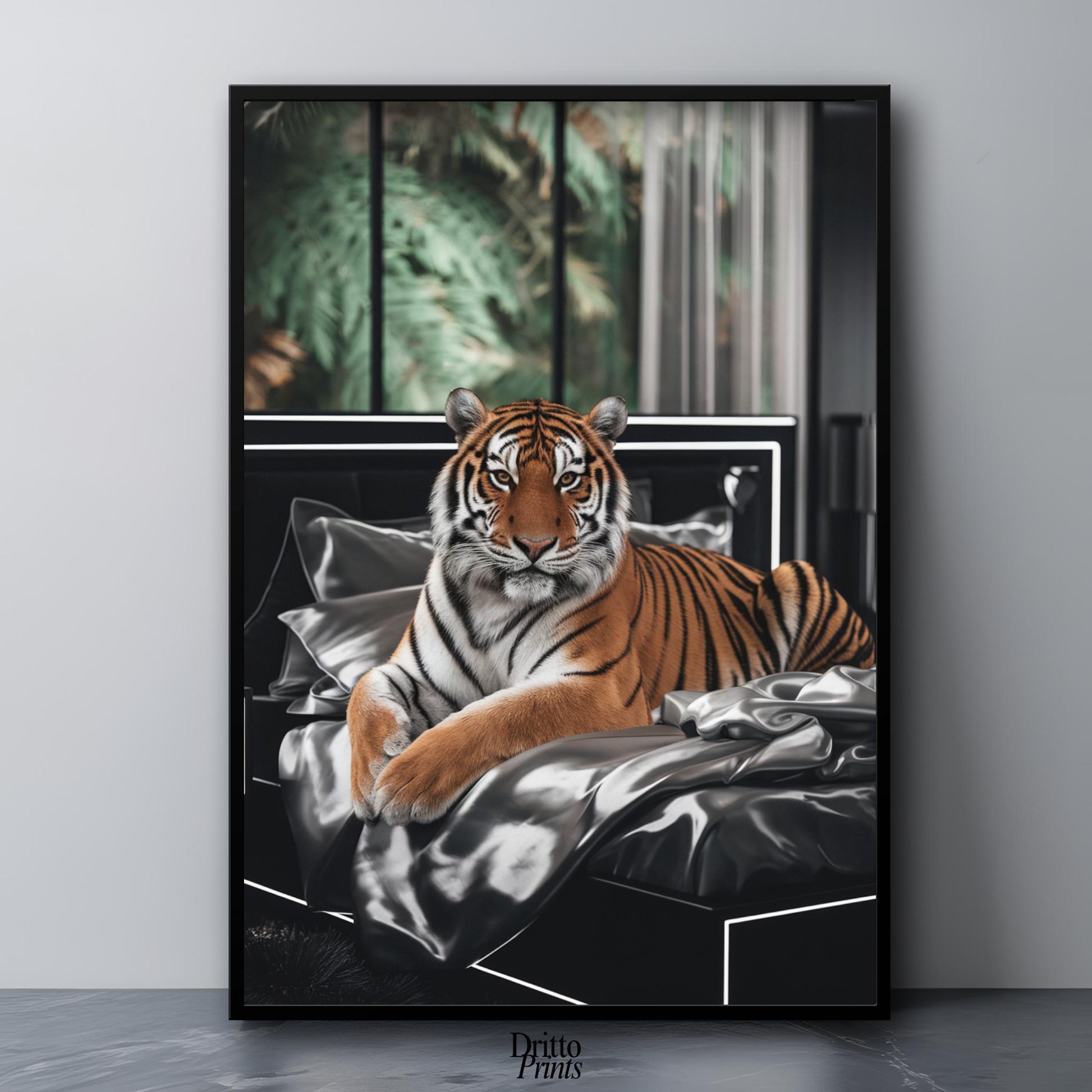 (FD3) A Majestic Tiger Luxe - Framed matte paper poster