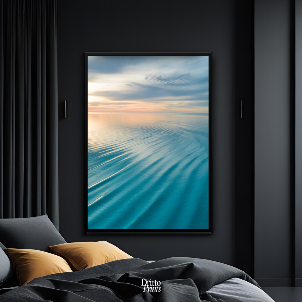 (FD16) Ocean in Pastel - Framed matte paper poster