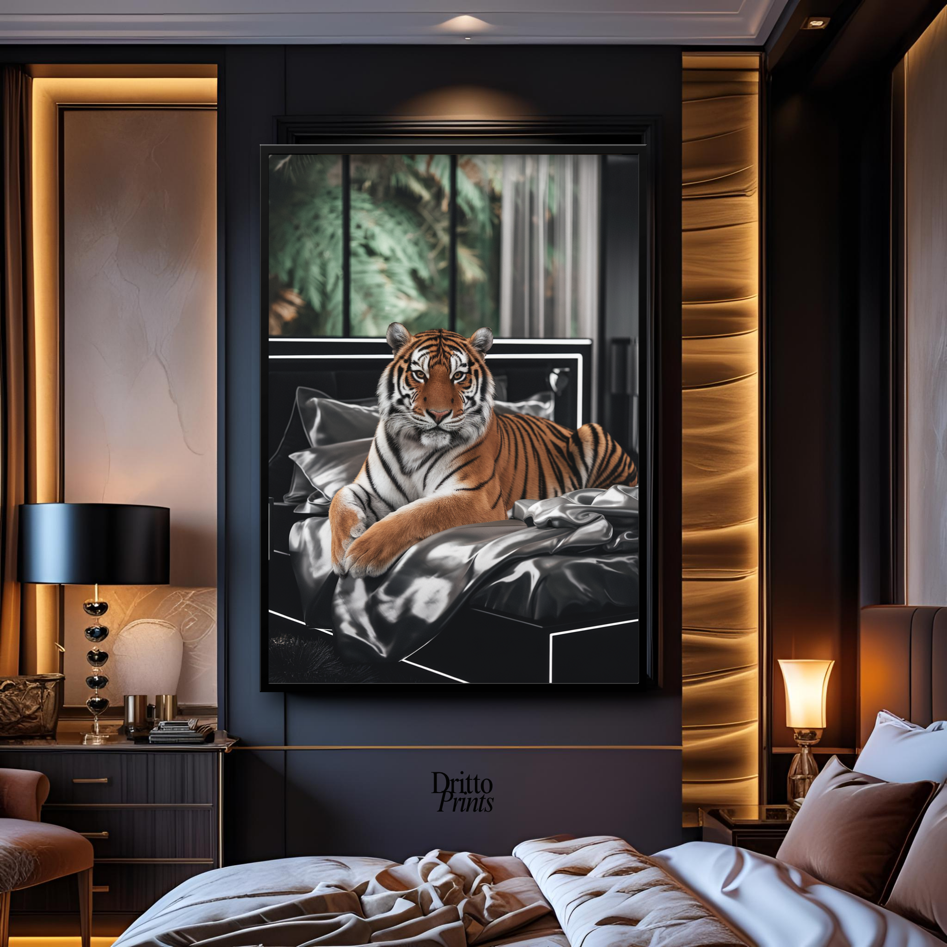 (FD3) A Majestic Tiger Luxe - Framed matte paper poster