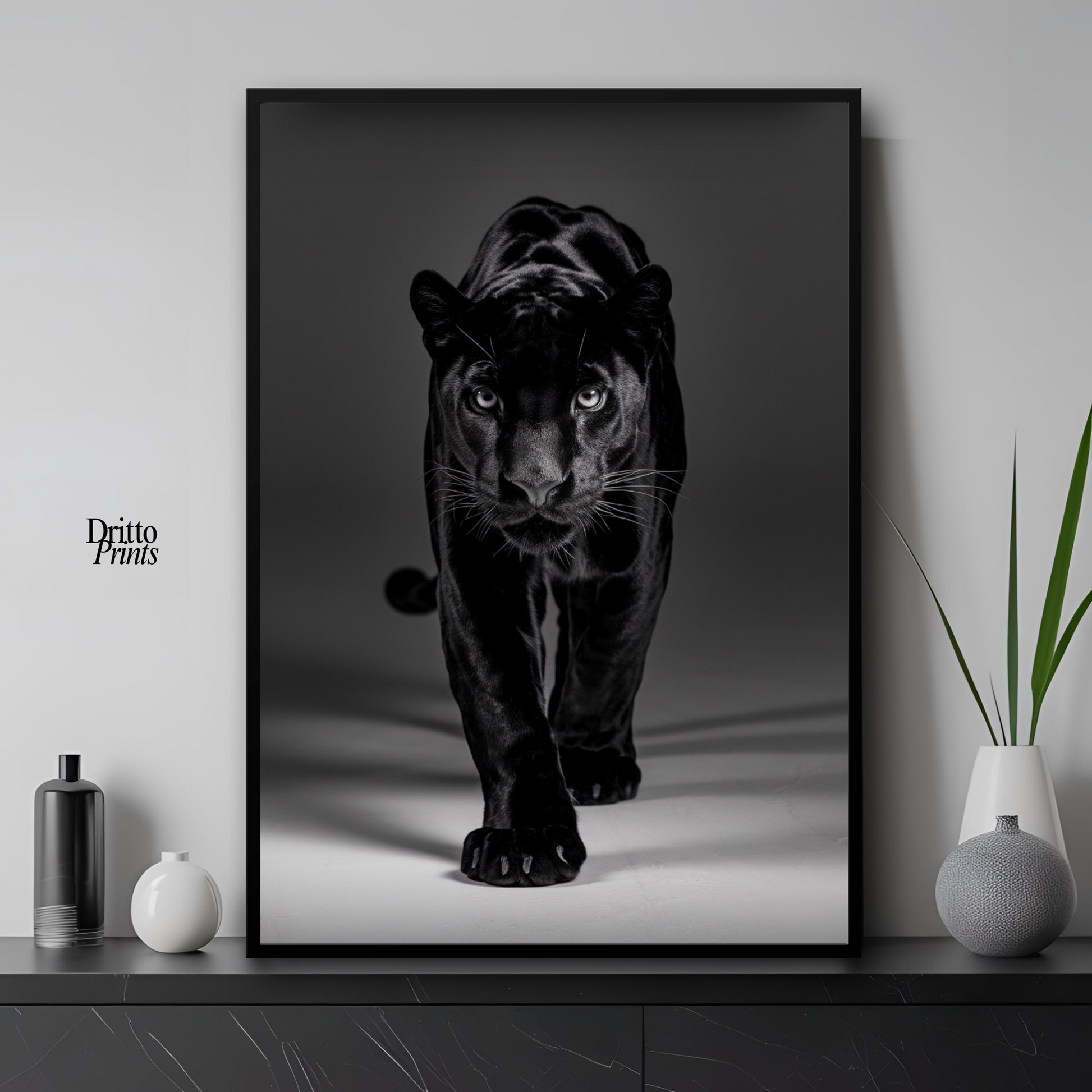 (FD7) Eyes of the Hunt - Framed matte paper poster