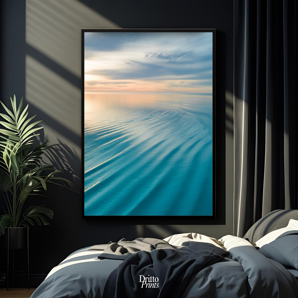 (FD16) Ocean in Pastel - Framed matte paper poster
