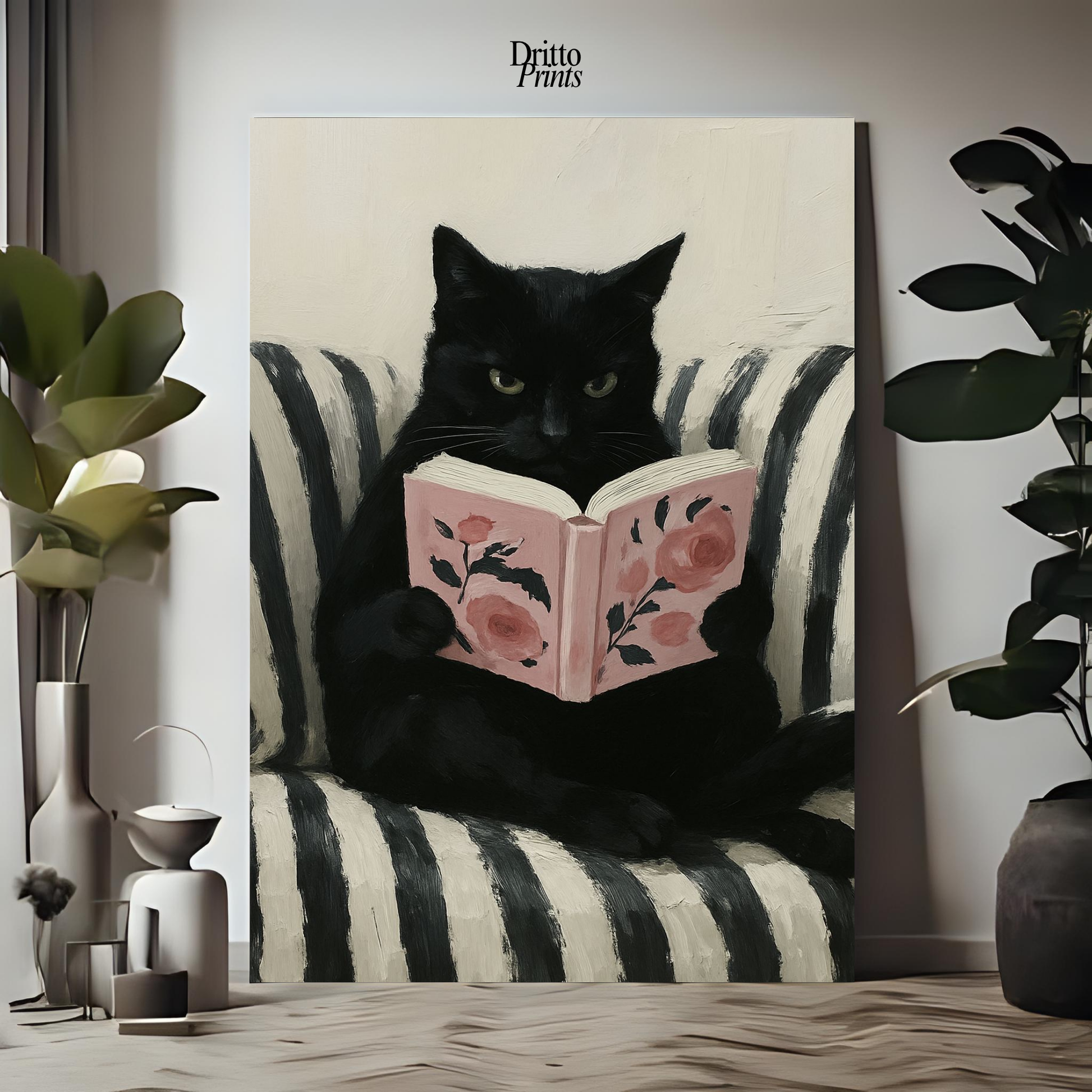 (PD4) The Cat Who Read in Stripes - Poster