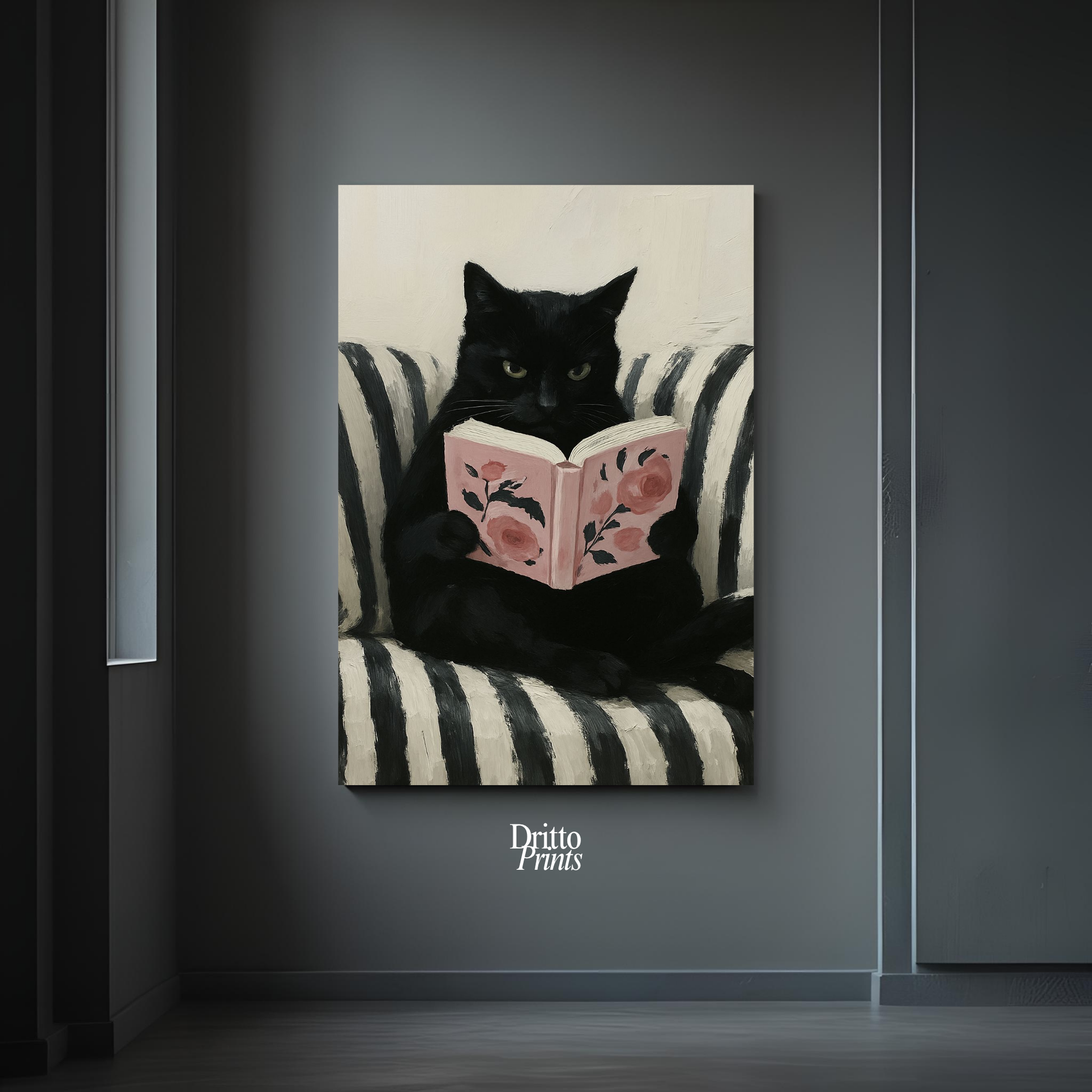 (PD4) The Cat Who Read in Stripes - Poster