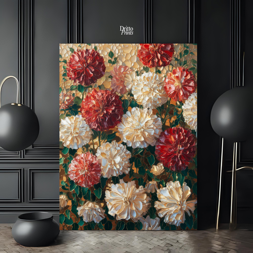 (CF2) Floral Symphony - Framed canvas