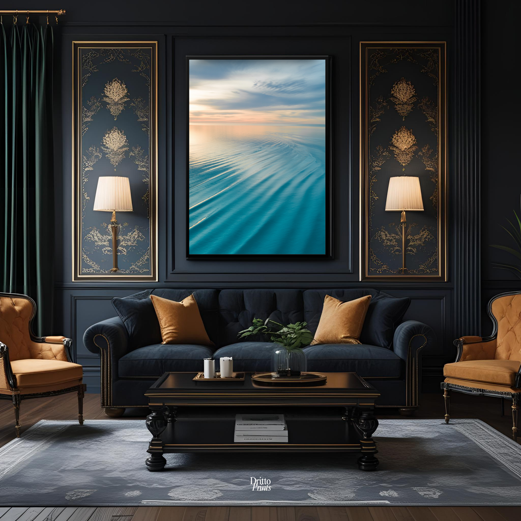 (FD16) Ocean in Pastel - Framed matte paper poster
