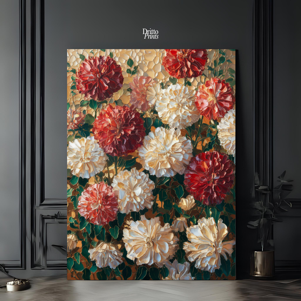 (CF2) Floral Symphony - Framed canvas