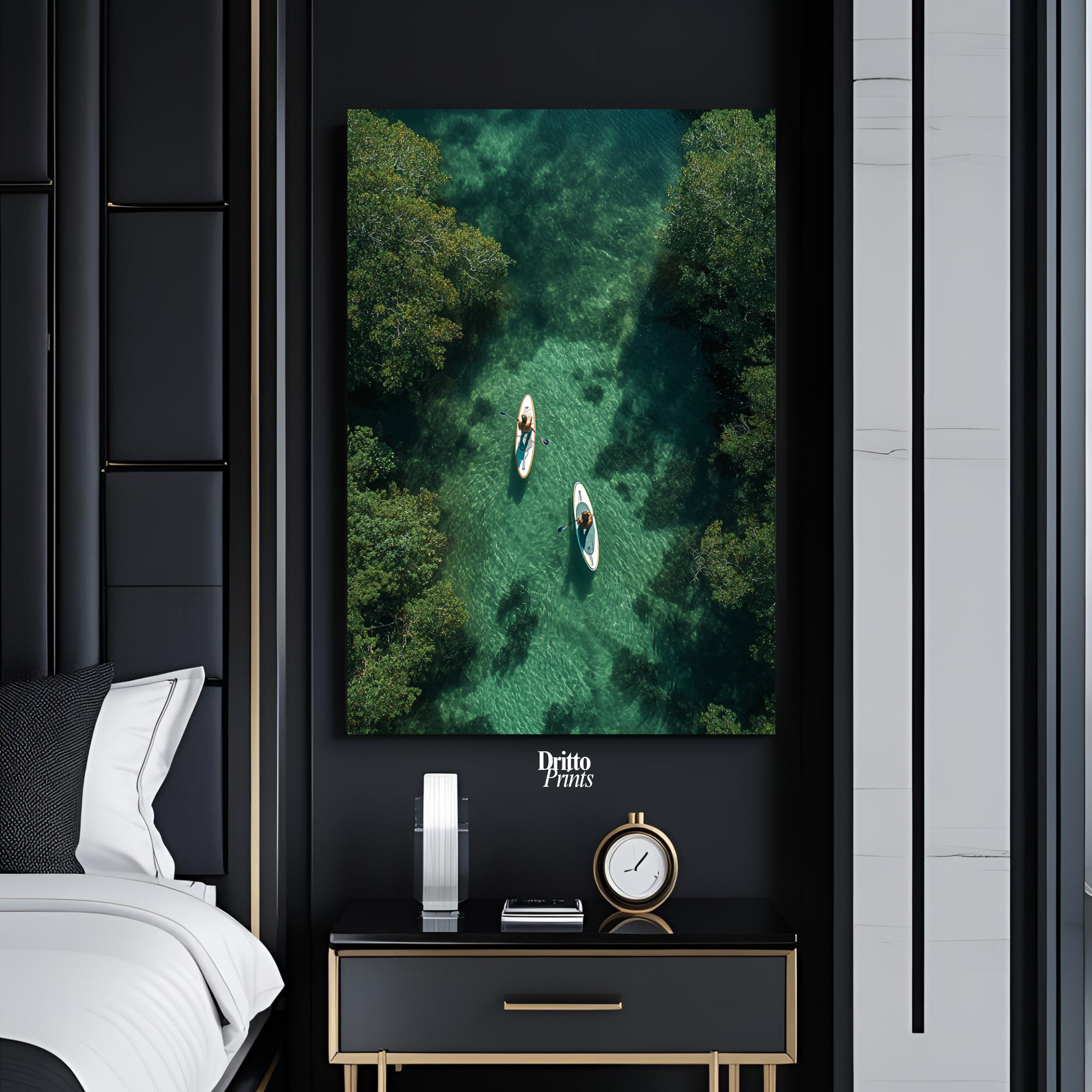 (PD25) Paddleboard Serenity – Florida from Above Poster
