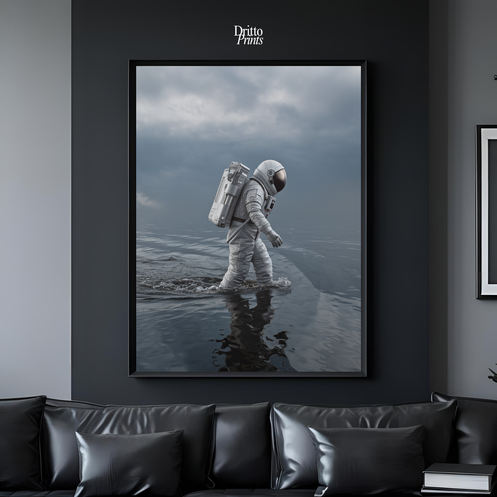 (FD25) Astronaut in Echo - Framed matte paper poster